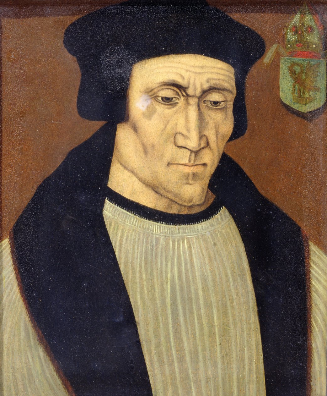 Porträt von Richard Foxe oder Fox (c.1448-1528), Bischof von Winchester, Lord Privy Seal unter Heinrich VII. und Heinrich VIII. und Gründer des Corpus Christi College, Oxford von English School
