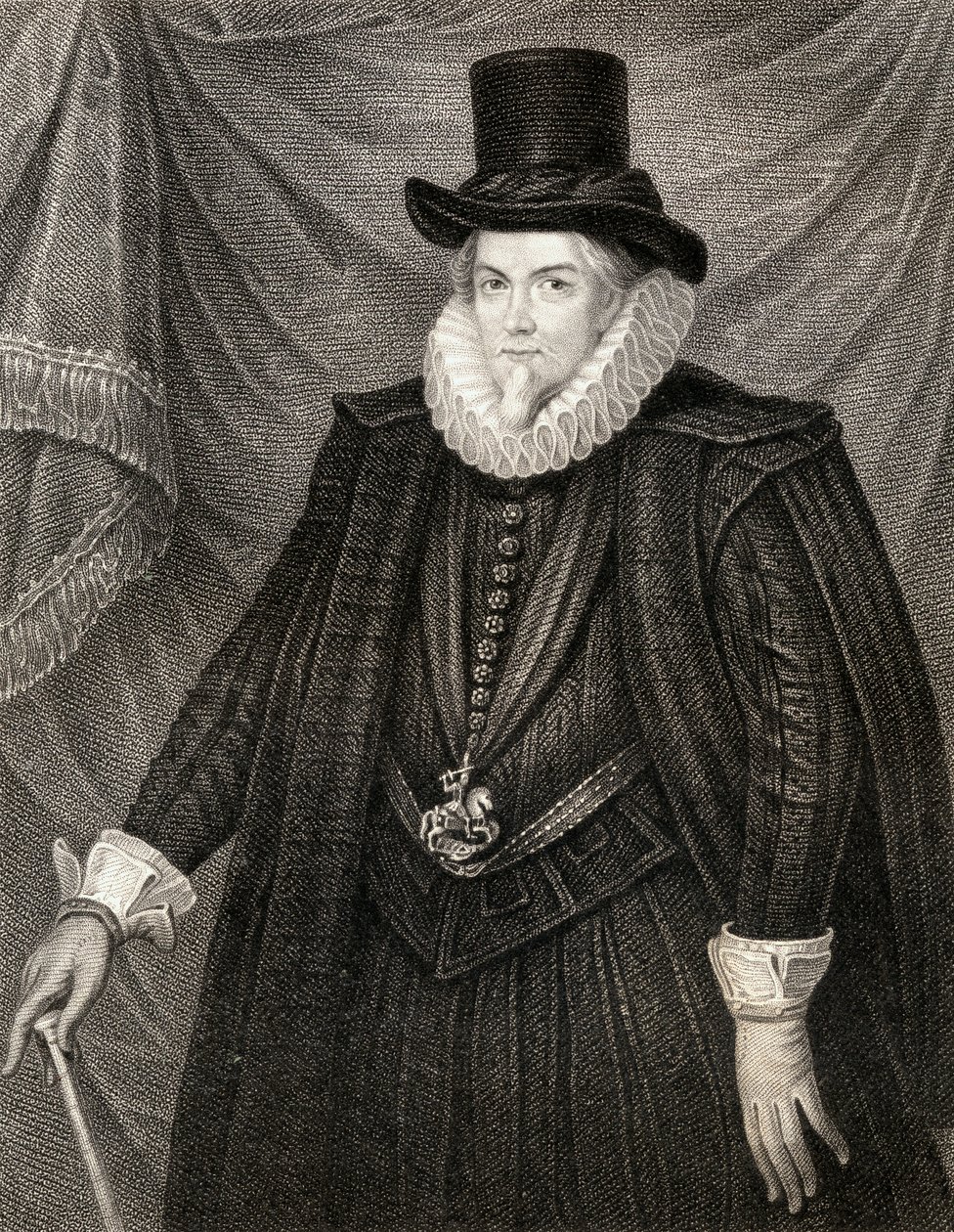Porträt von Thomas Cecil, 1. Earl of Exeter, aus Lodges British Portraits, 1823 von English School