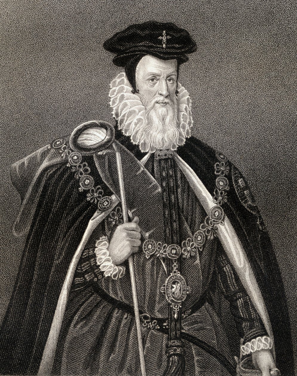 Porträt von William Cecil, Lord Burghley, aus 