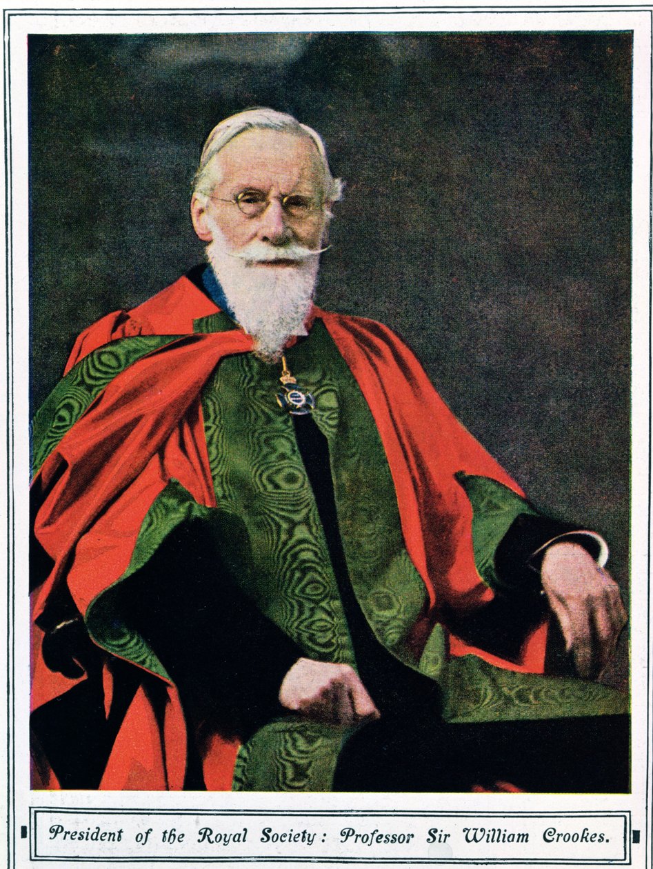 Professor Sir William Crookes (1832-1919) aus Illustrated London News, Mai 1914 von English School