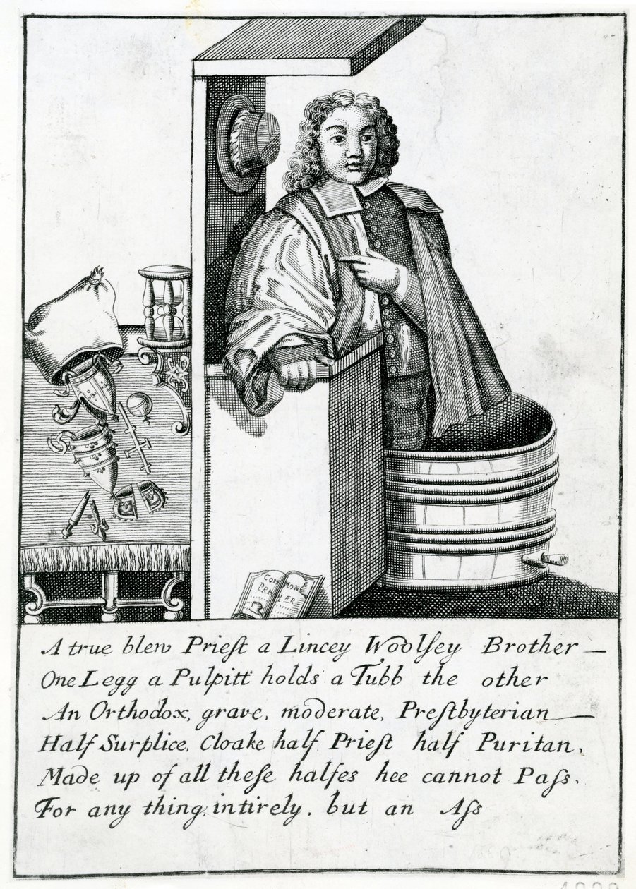 Kanzel-Satire, 1689 von English School