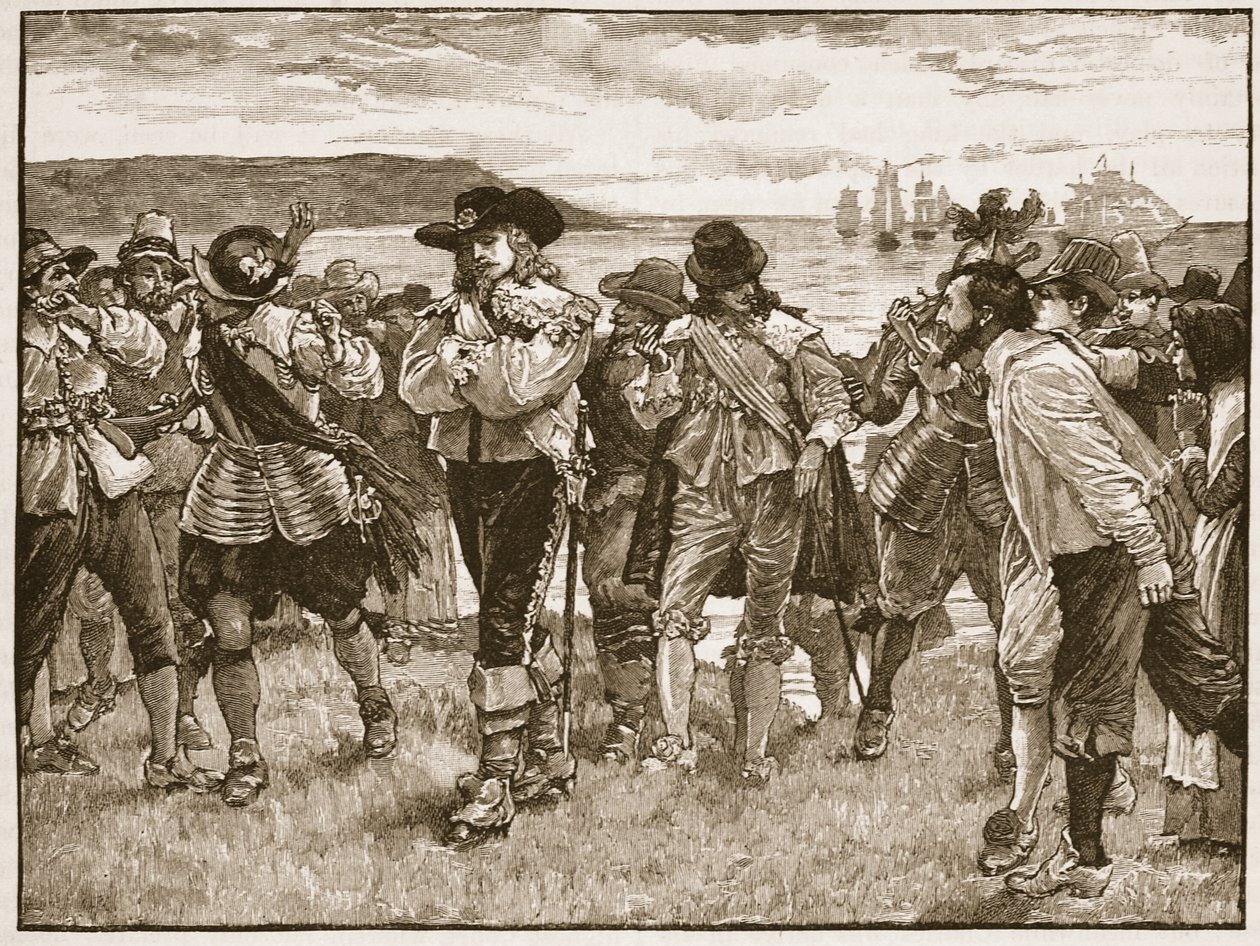 Empfang von Viscount Wimbledon in Plymouth, Illustration aus Cassells Illustrierter Geschichte Englands von English School