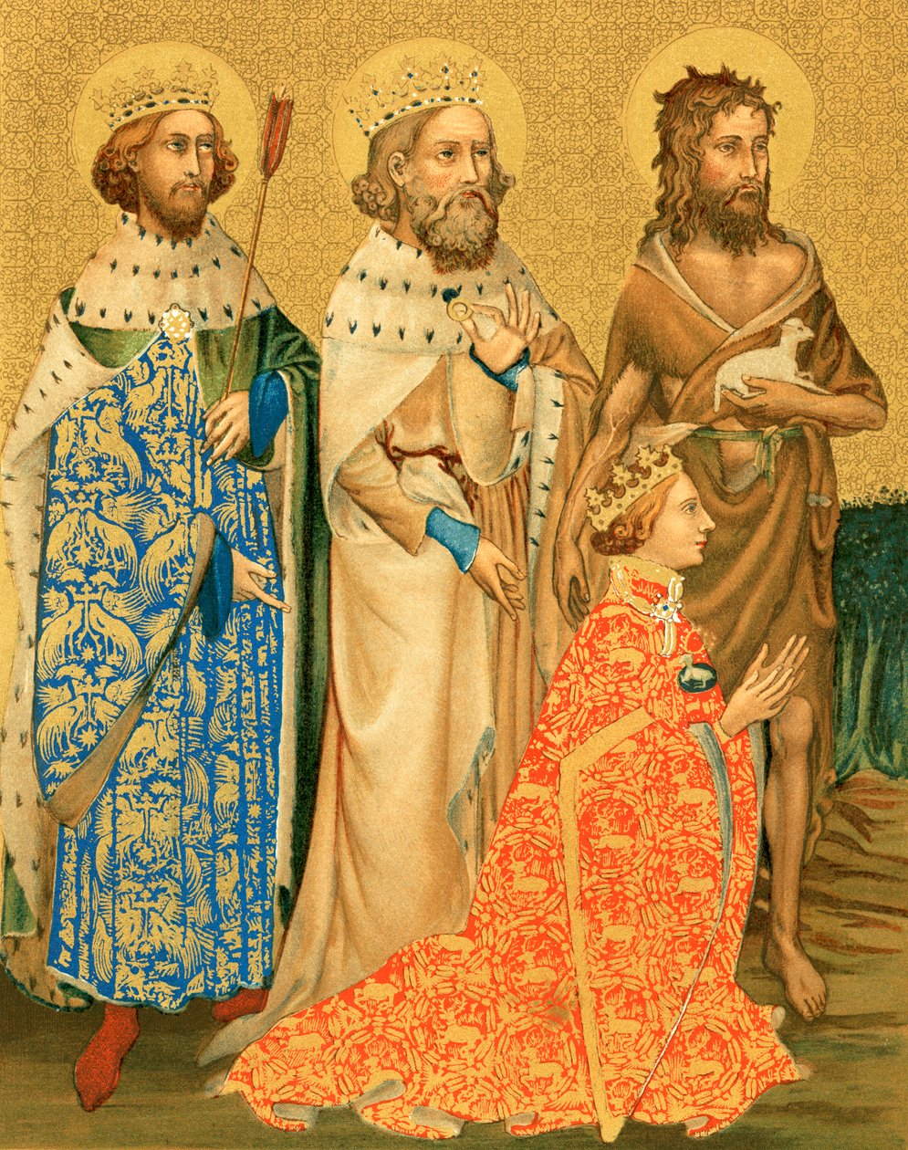 Richard II. und seine Schutzheiligen von English School