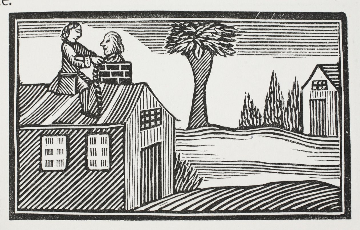 Das Haus seines Specks berauben, Illustration aus Chap-books des achtzehnten Jahrhunderts von John Ashton, veröffentlicht 1882 von English School