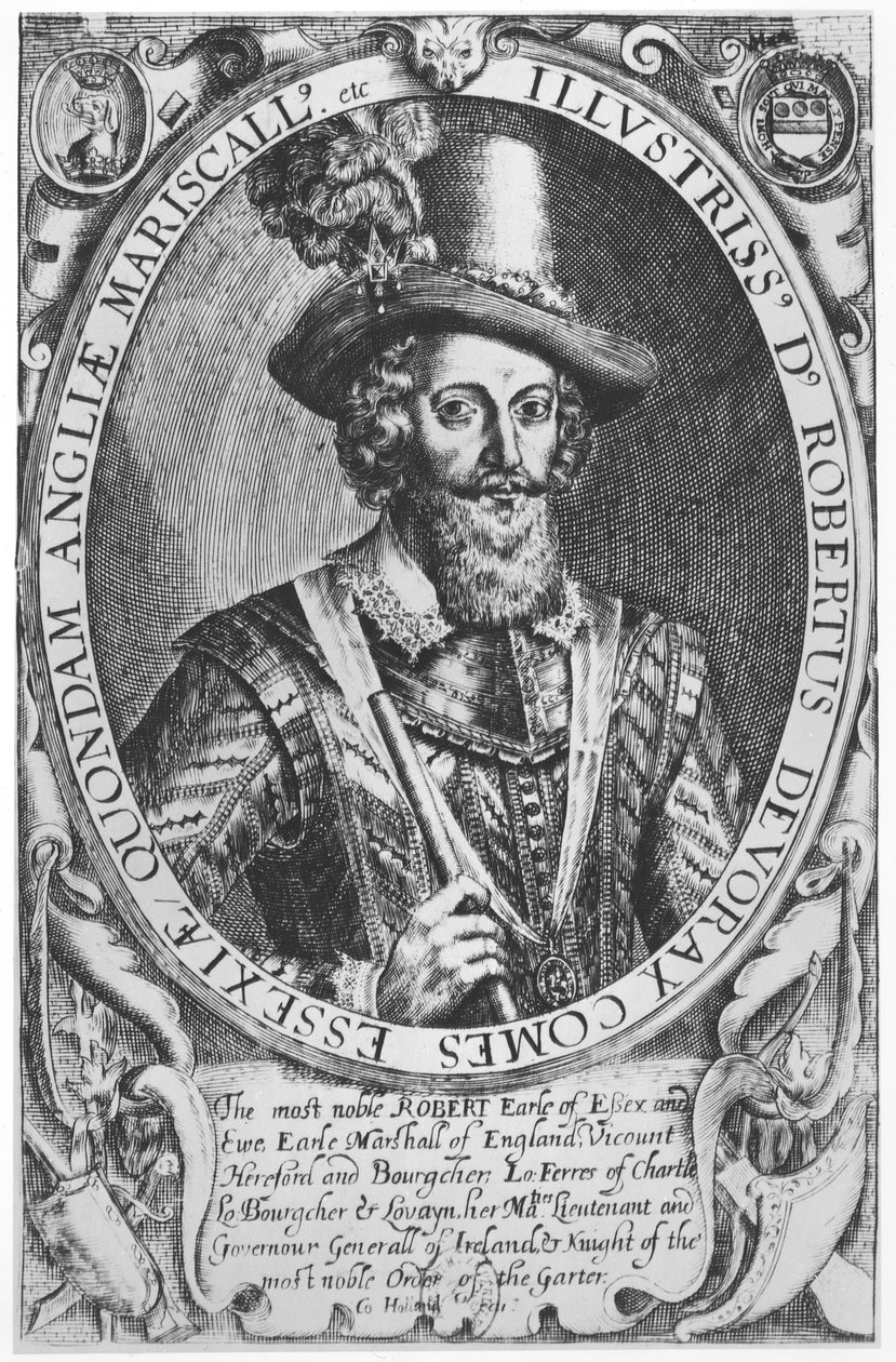 Robert Devereux, 2. Earl of Essex (Stich) von English School