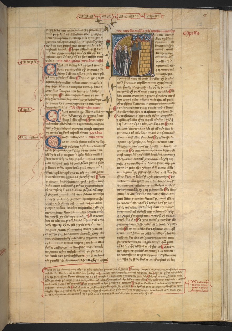 Royal 6 E VI, f. 232, Kapelle, c.1360-75 von English School