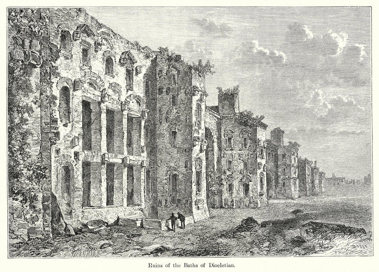 Ruinen der Bäder des Diokletian von English School