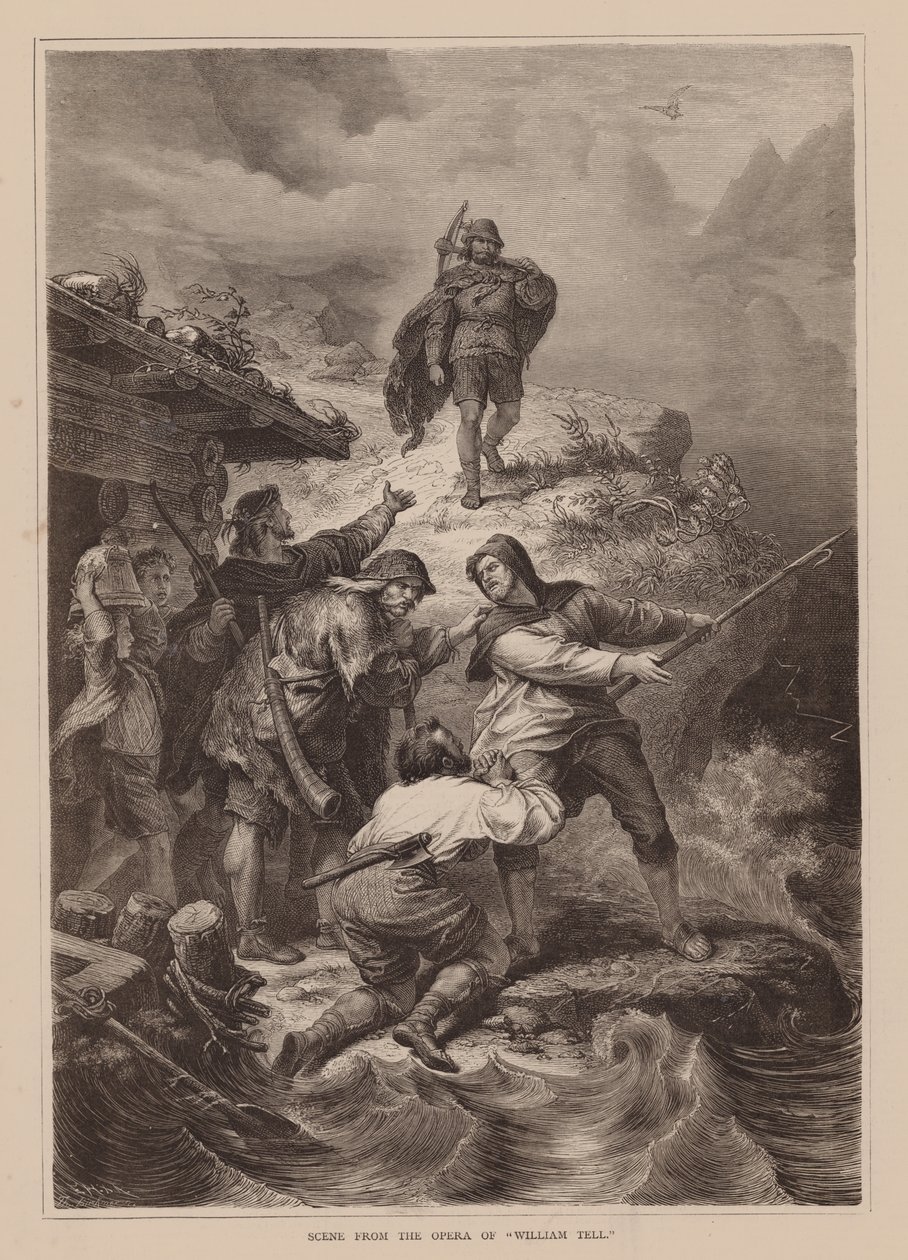 Szene aus der Oper "Wilhelm Tell" von English School