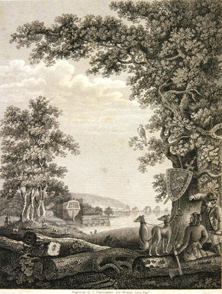 Schiffbauer im New Forest, graviert von C. Sheringham für Percival Lewis von English School