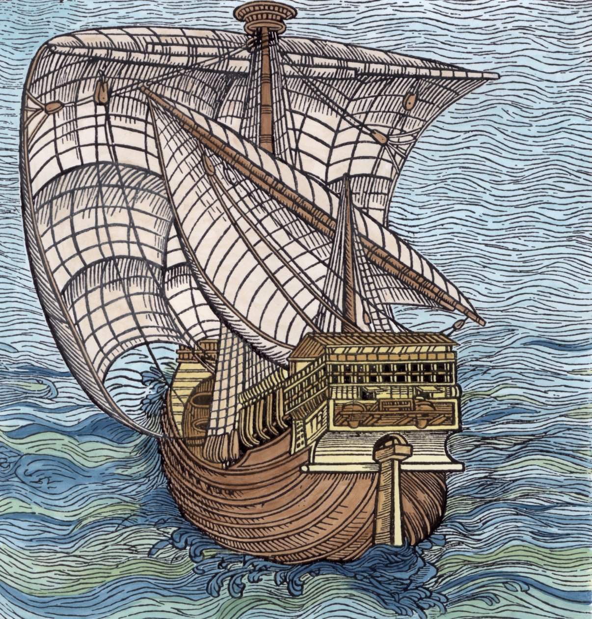Schiff aus der Zeit von Kolumbus, aus 