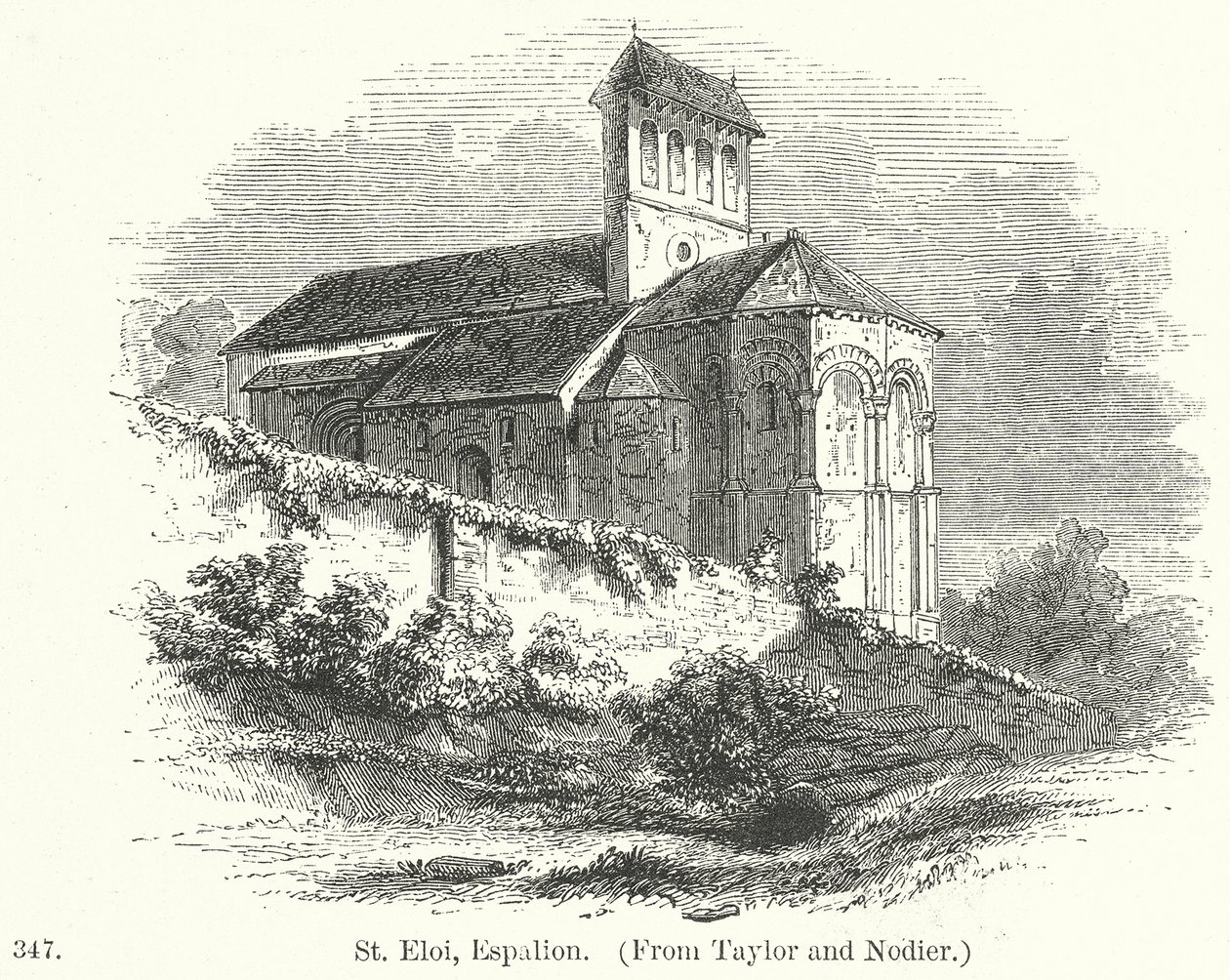 St. Eloi, Espalion (Gravur) von English School