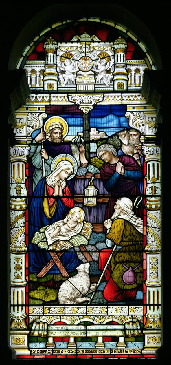 Die Anbetung der Hirten, ca. 1889 von English School
