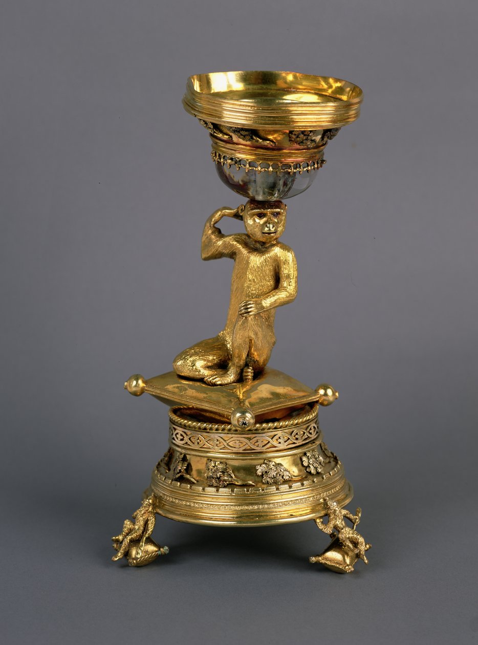 Der Affensalz, präsentiert dem New College, Oxford von Erzbischof Warham im Jahr 1516, ca. 1450-1500 von English School