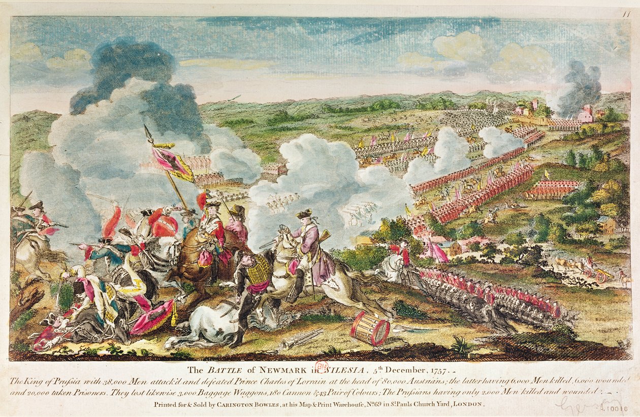 Die Schlacht von Neumark, Schlesien 5. Dezember 1757 von English School