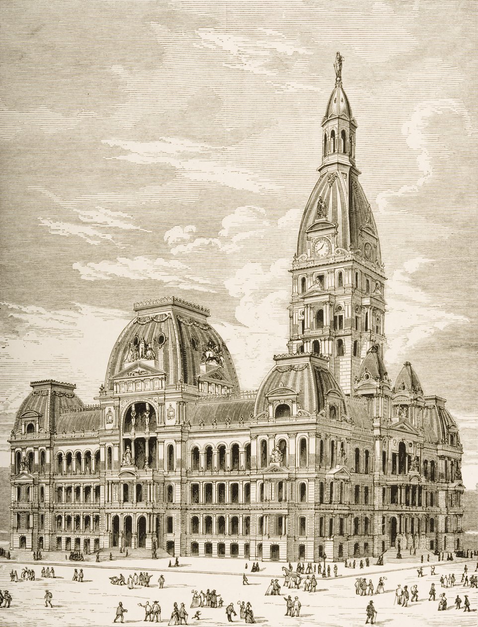 Das Rathaus, Chicago, ca. 1870, aus 