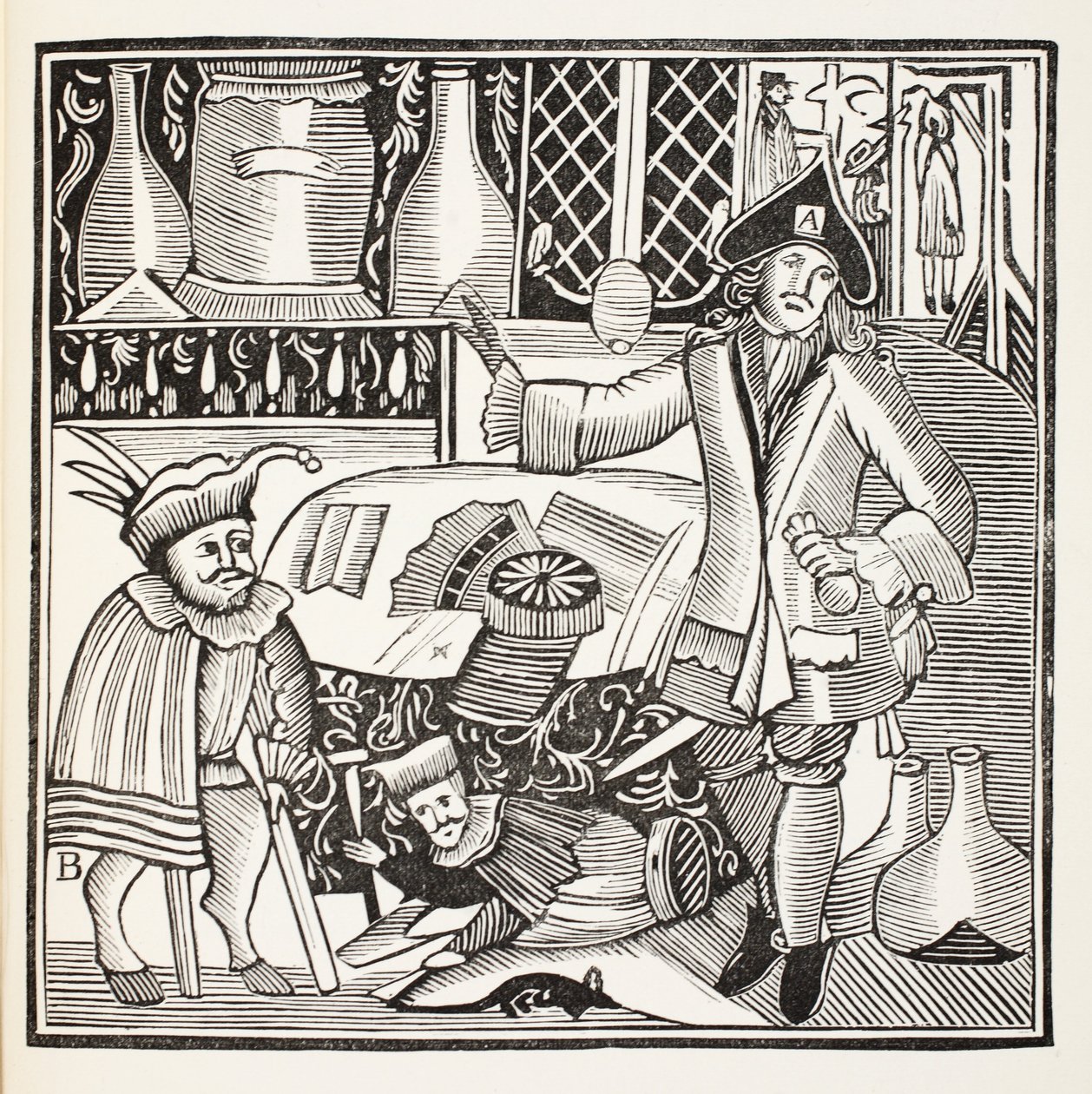 Der Teufel auf zwei Stöcken oder die Stadt unbedeckt, Illustration aus Chap-books des achtzehnten Jahrhunderts von John Ashton, veröffentlicht 1882 von English School