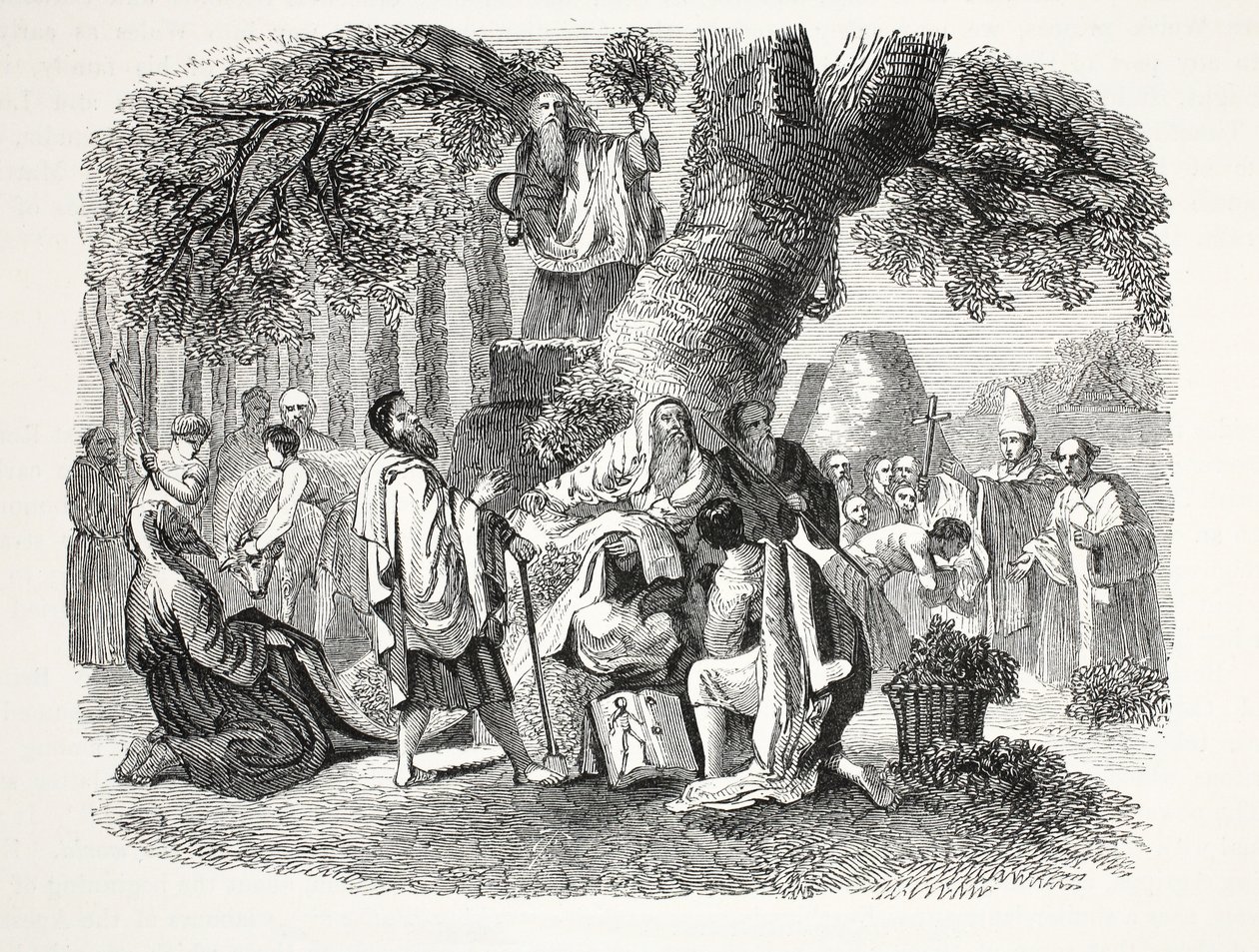 Die Druiden oder die Bekehrung der Briten zum Christentum durch Bran und seine Jünger von English School