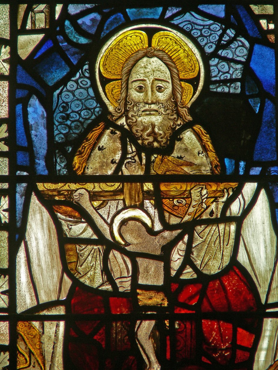 Ostfenster (Ew), Darstellung eines zusammengesetzten Panels der Dreifaltigkeit von English School