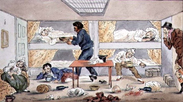 Die Auswirkungen der Seekrankheit, ca. 1825 von English School