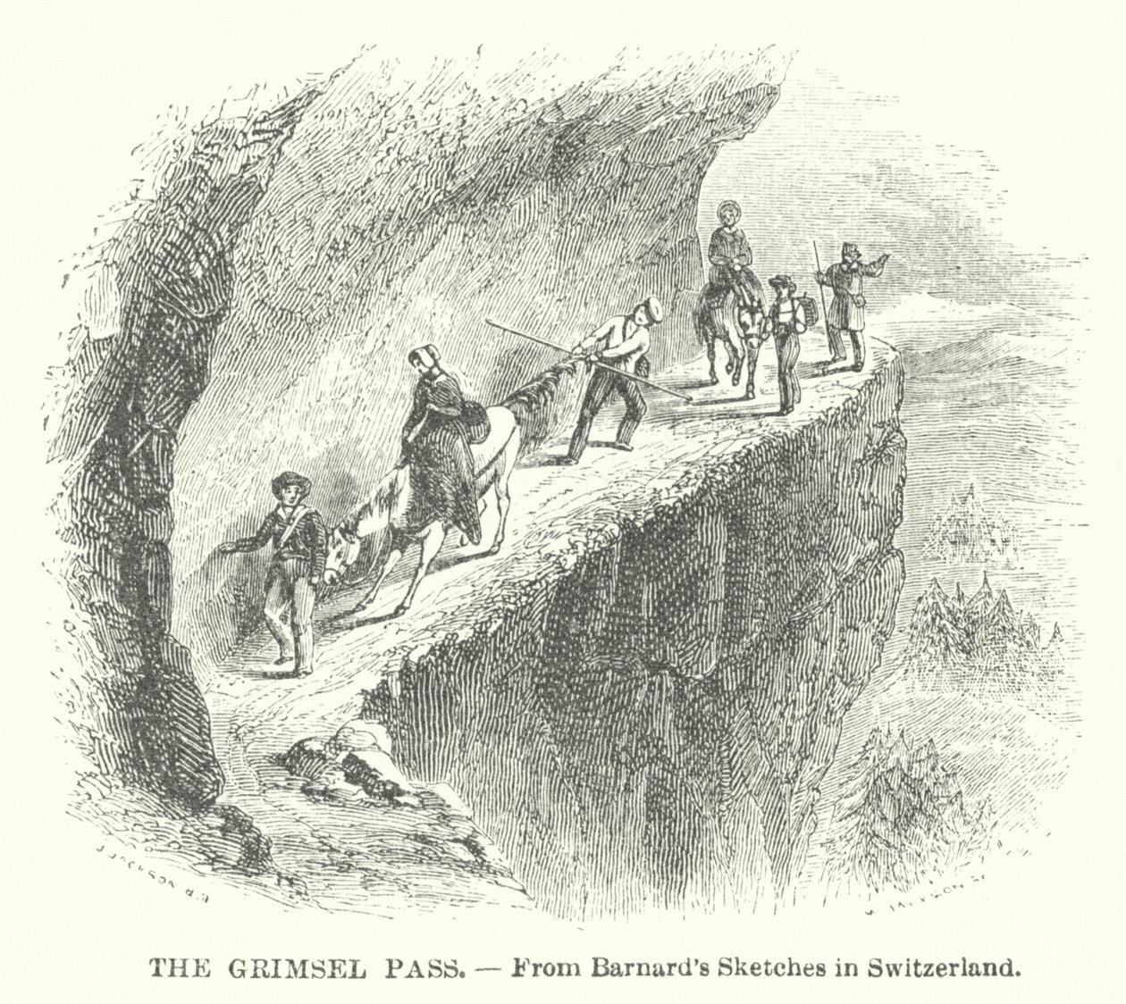 Der Grimselpass (Gravur) von English School
