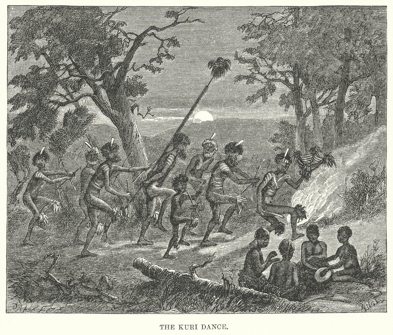 Der Kuri-Tanz (Gravur) von English School