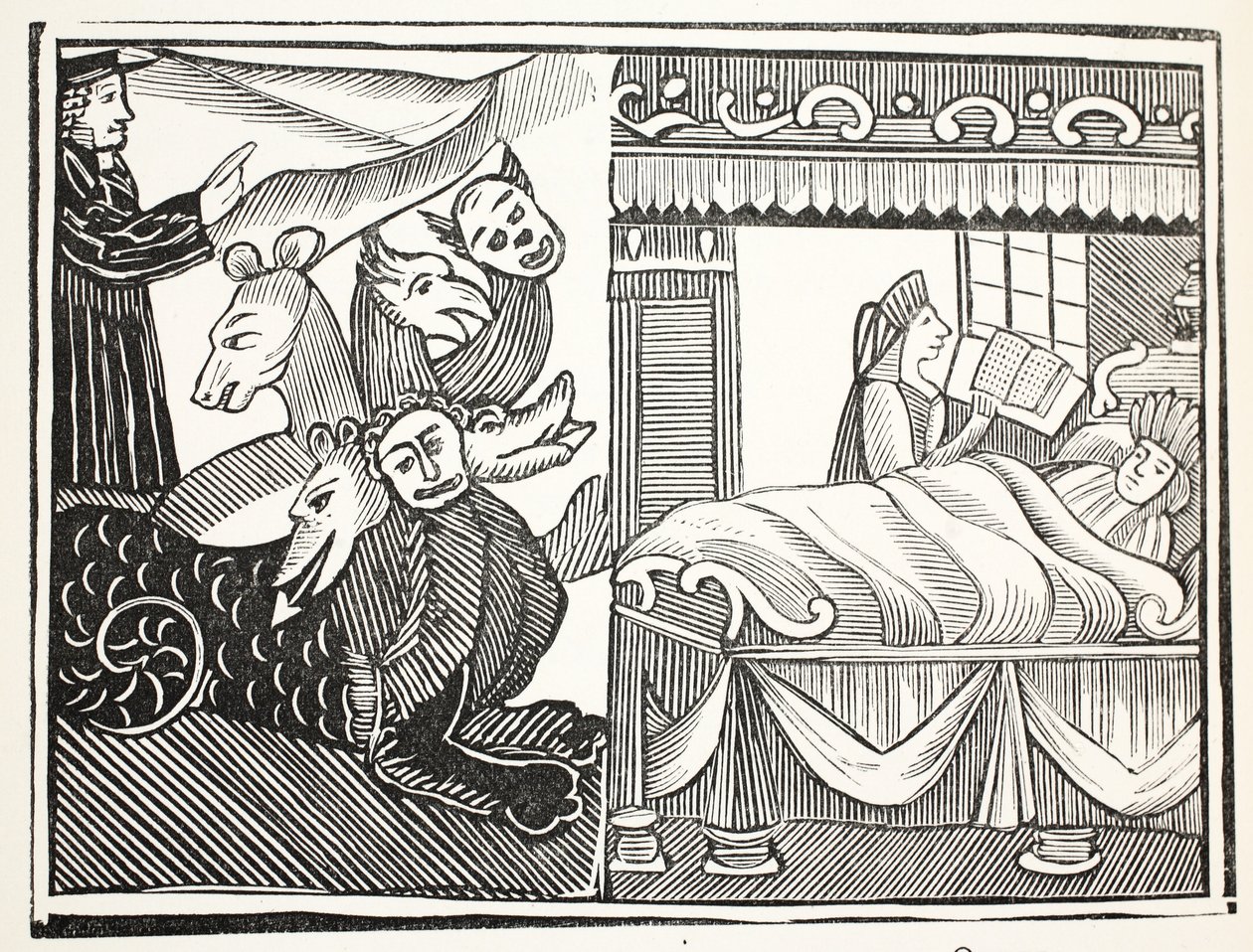 Das Wunder der Wunder, Illustration aus Chap-books of the Eighteenth Century von John Ashton, veröffentlicht 1882 von English School