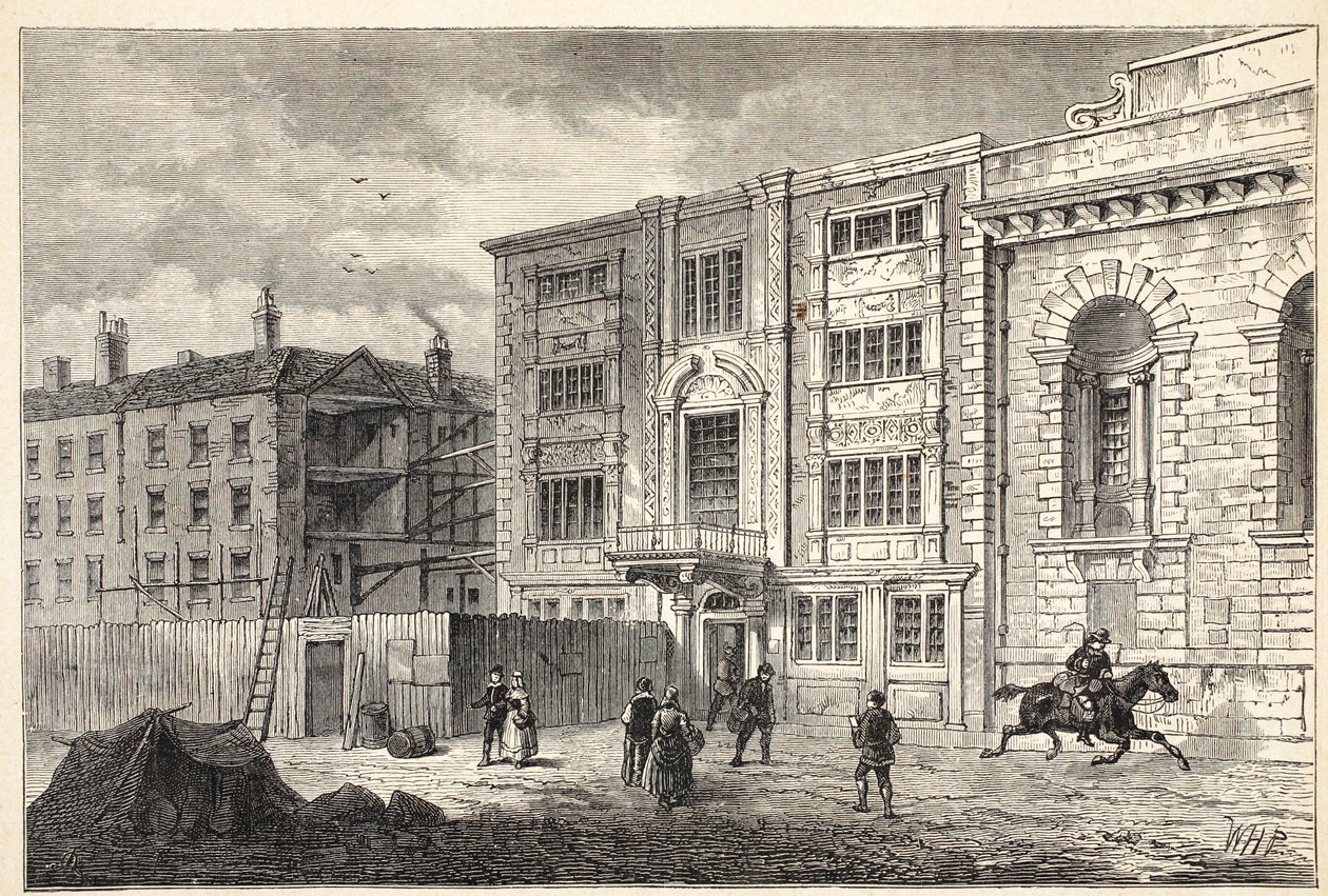 Das alte Postamt in der Lombard Street, um 1800 von English School