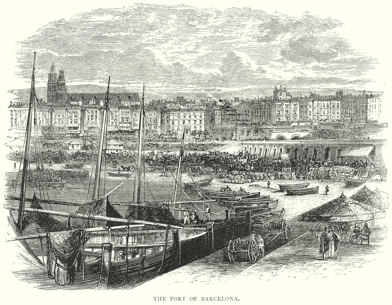 Der Hafen von Barcelona von English School