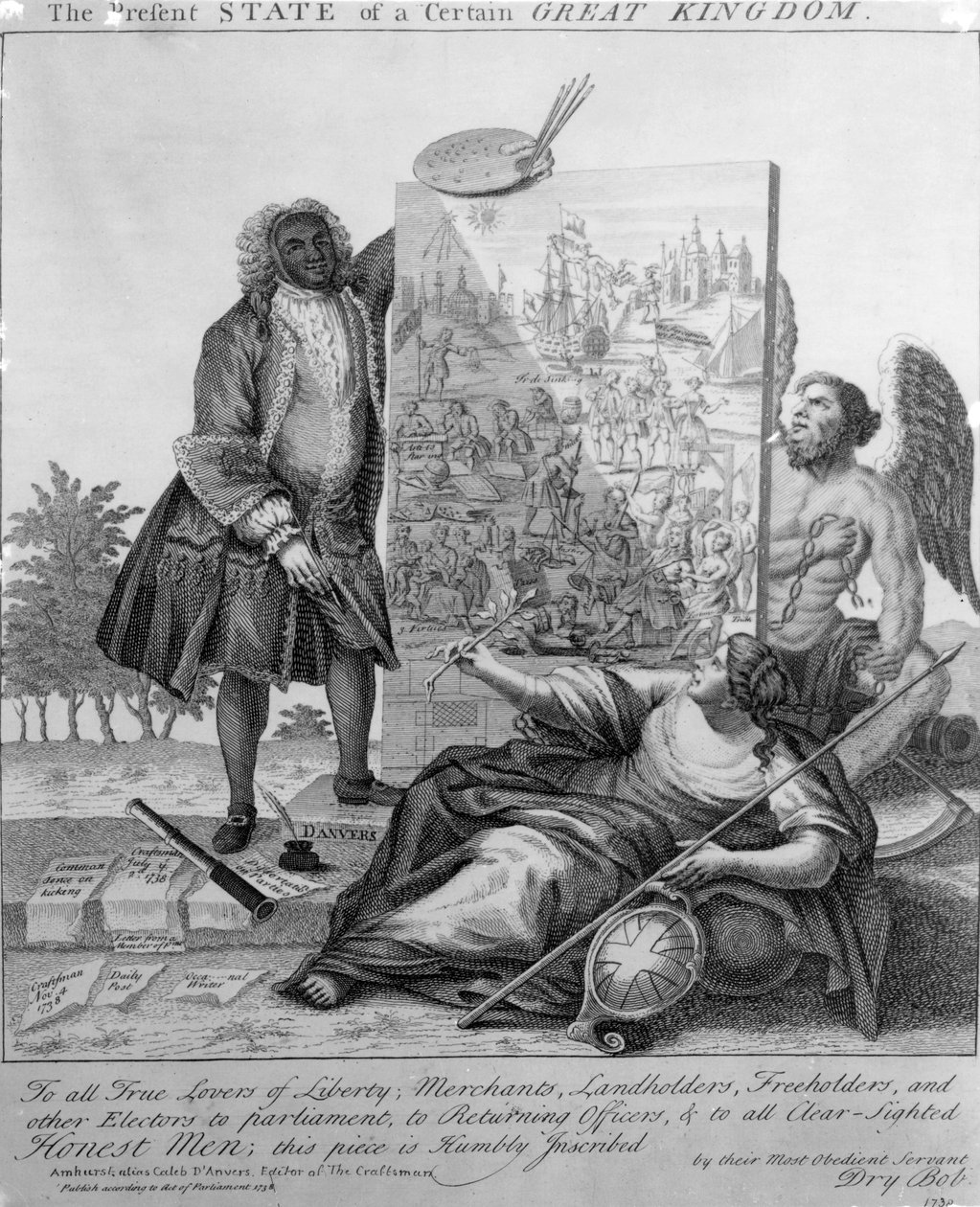 Der gegenwärtige Zustand eines bestimmten großen Königreichs, 1738 von English School