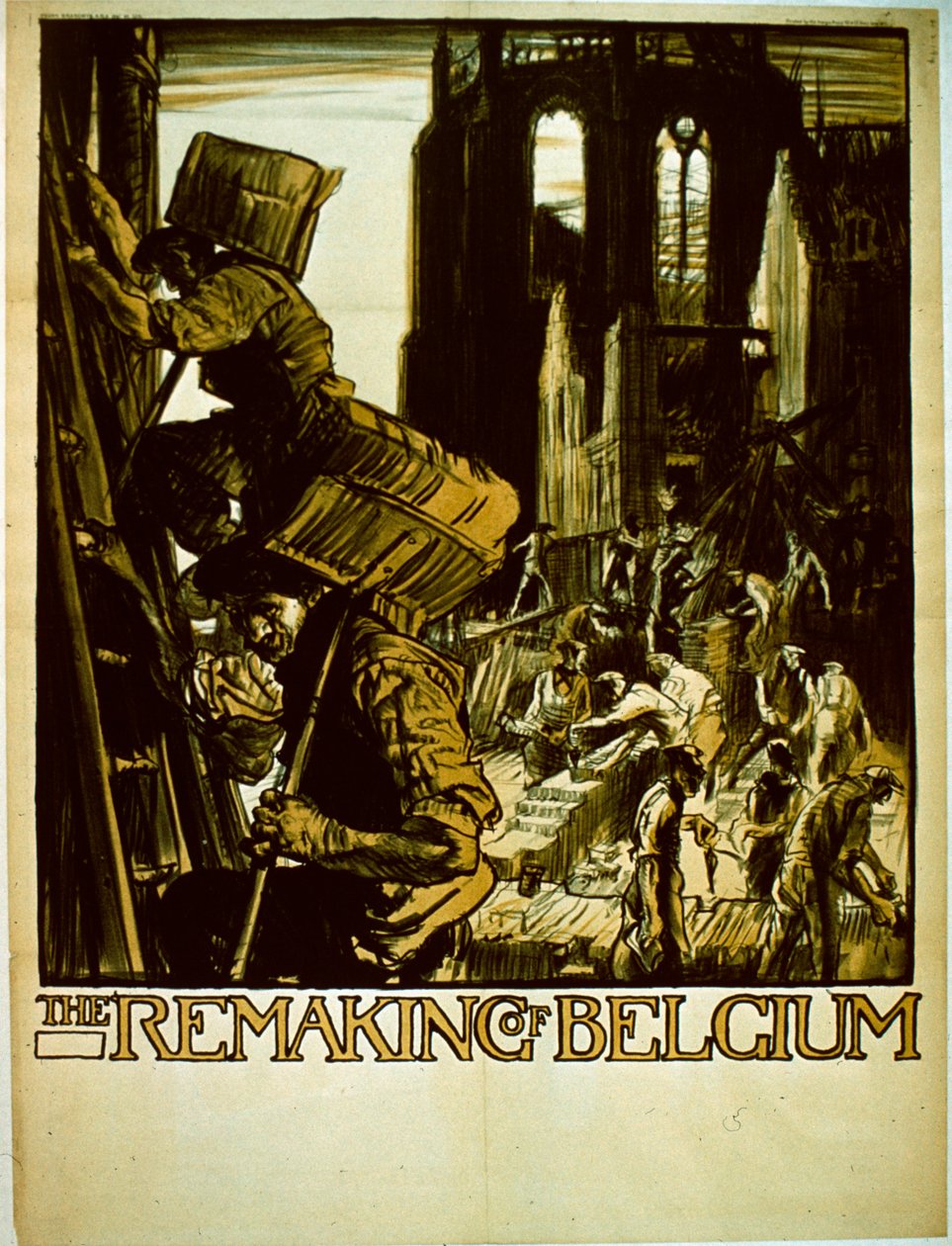 Die Neugestaltung Belgiens, ca. 1918 von English School