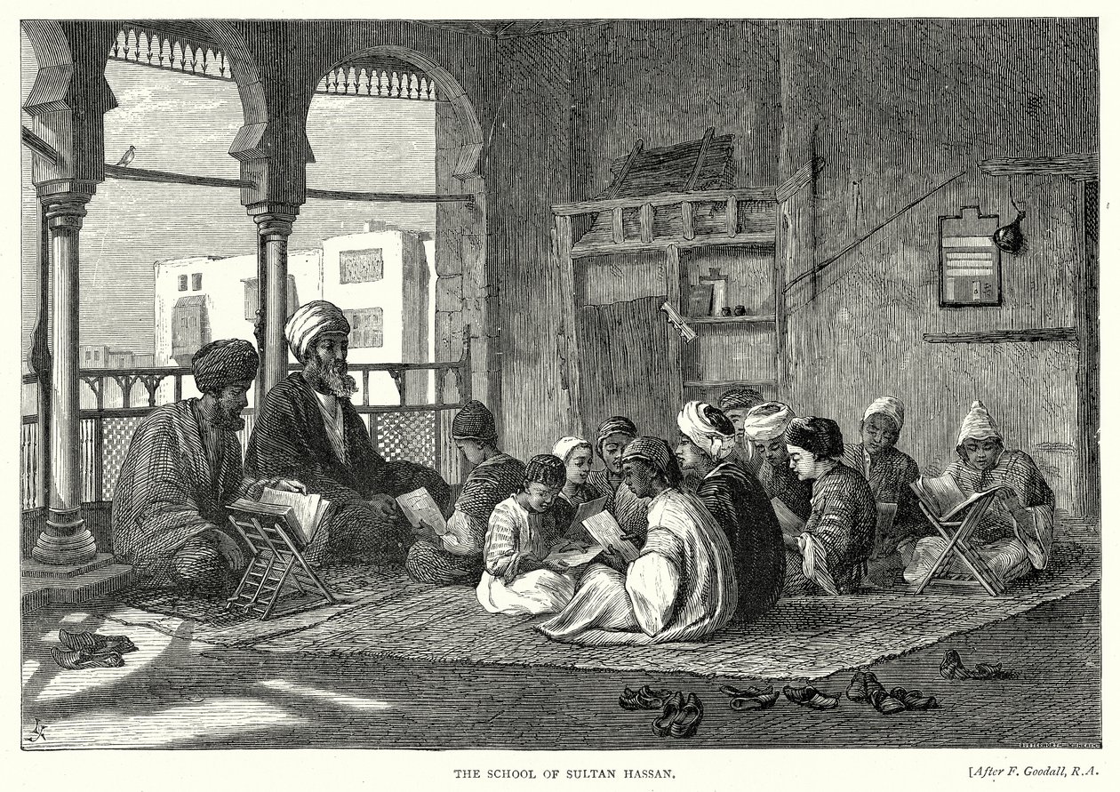 Die Schule des Sultan Hassan (Gravur) von English School