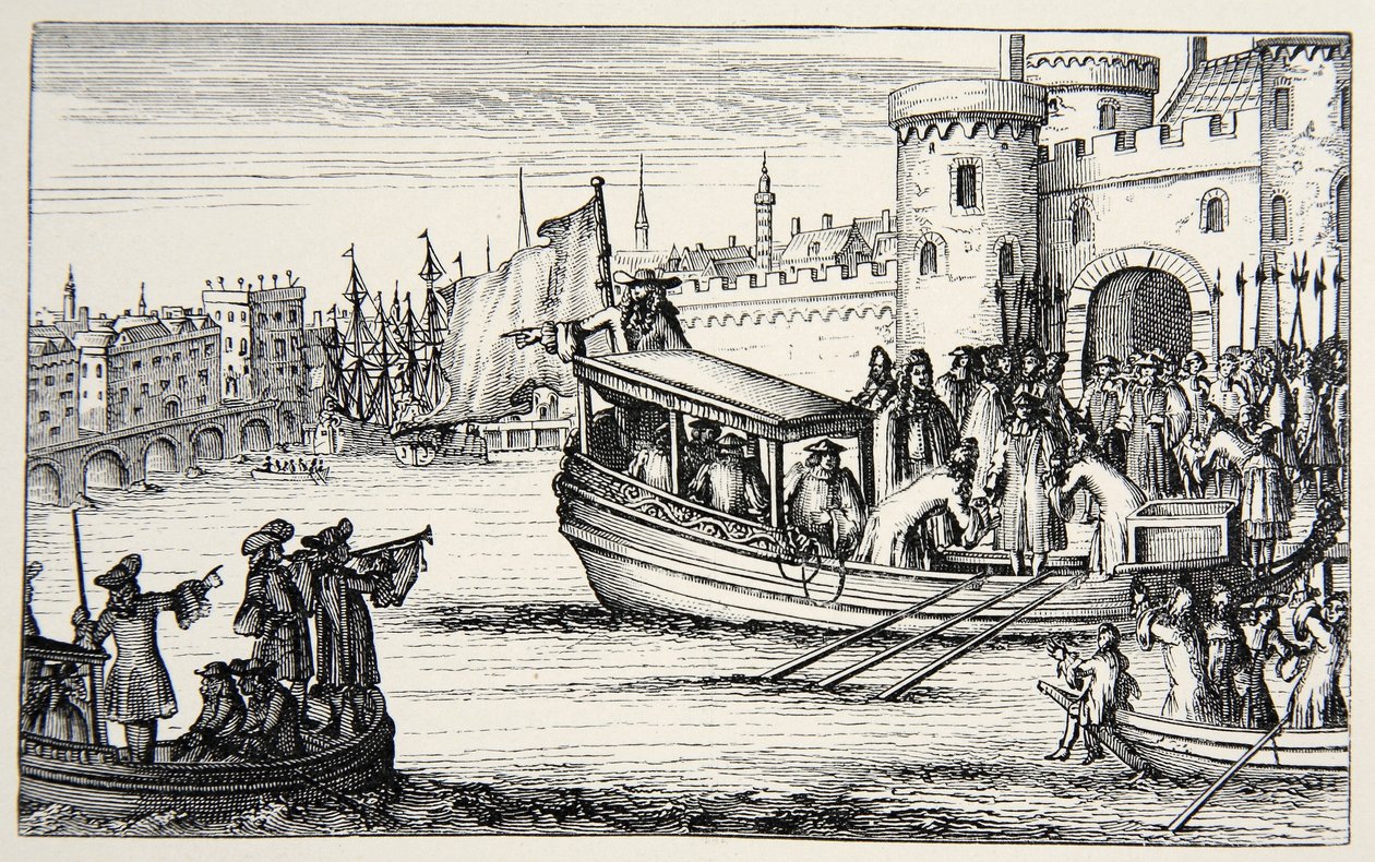 Die sieben Bischöfe kehren aus dem Tower zurück, 1688 von English School