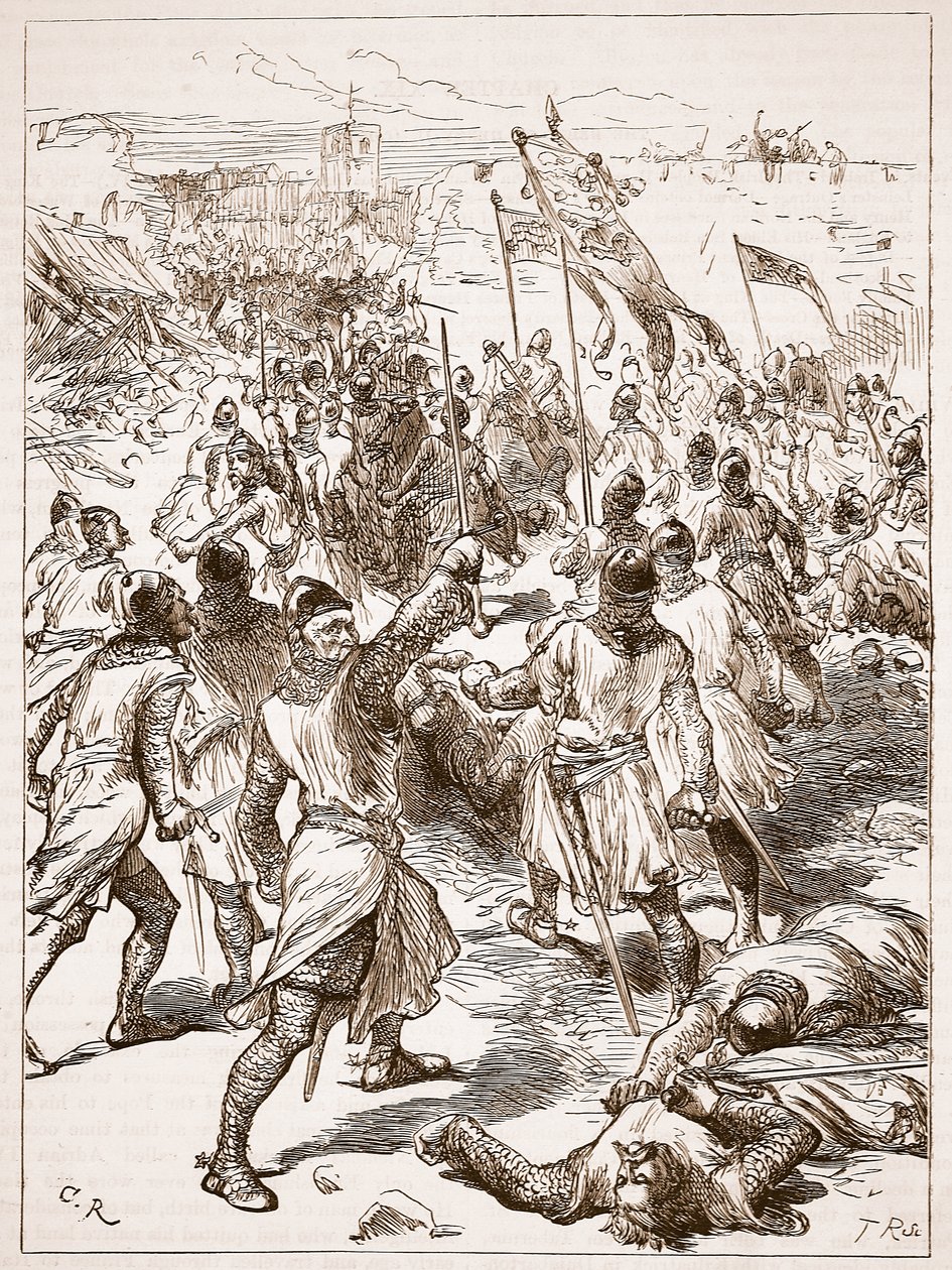 Die Belagerung von Waterford, Illustration aus Cassells Illustrierter Geschichte Englands von English School