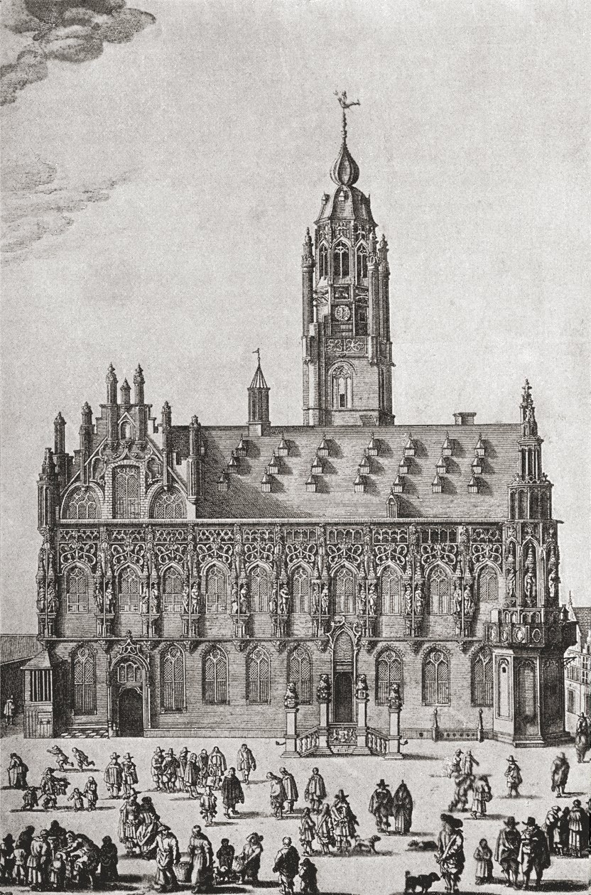 Das Stadhuis, Middelburg, wie es im 16. Jahrhundert war, aus 