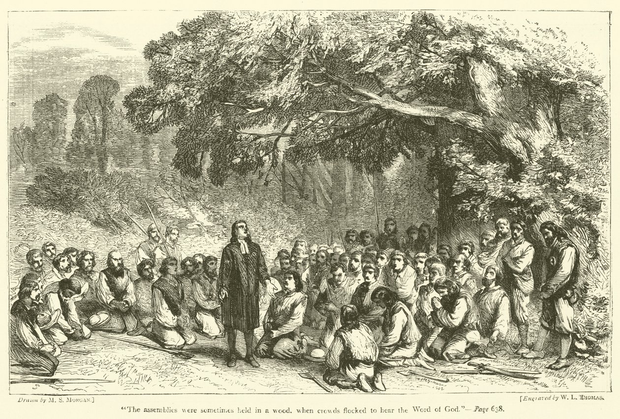 "Die Versammlungen fanden manchmal im Wald statt, wenn Menschenmengen kamen, um das Wort Gottes zu hören" von English School