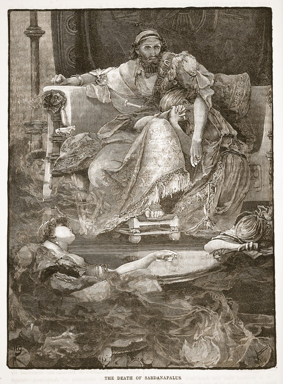 Der Tod des Sardanapalus von English School