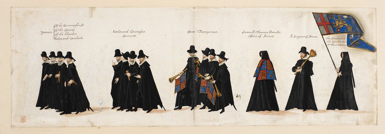 Der Trauerzug von Königin Elisabeth I. zur Westminster Abbey, 28. April 1603 von English School