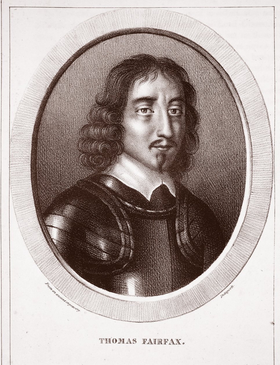 Thomas Fairfax, zugeschrieben Delaporte, graviert von de Ducarme von English School