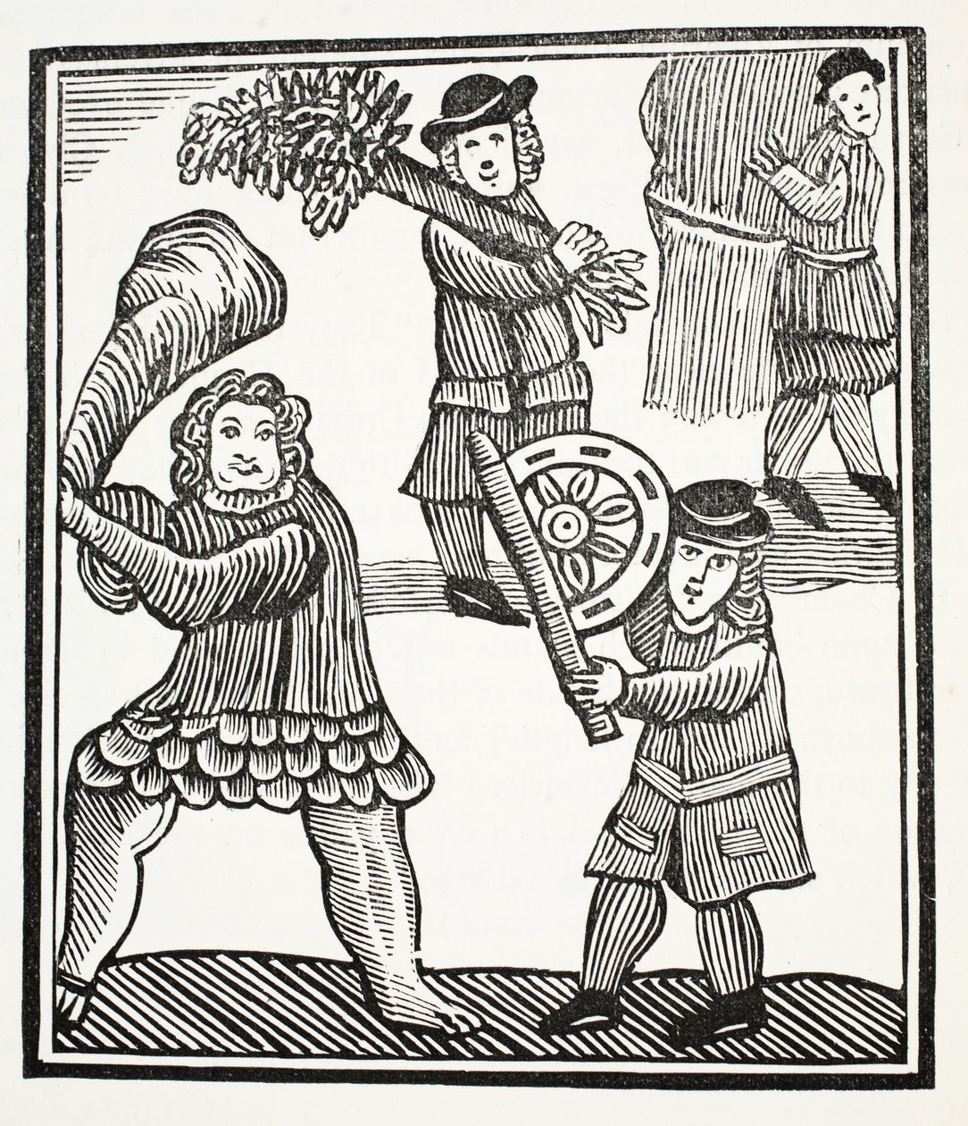 Thomas Hickathrift, Illustration aus Chap-books des achtzehnten Jahrhunderts von John Ashton, veröffentlicht 1882 von English School