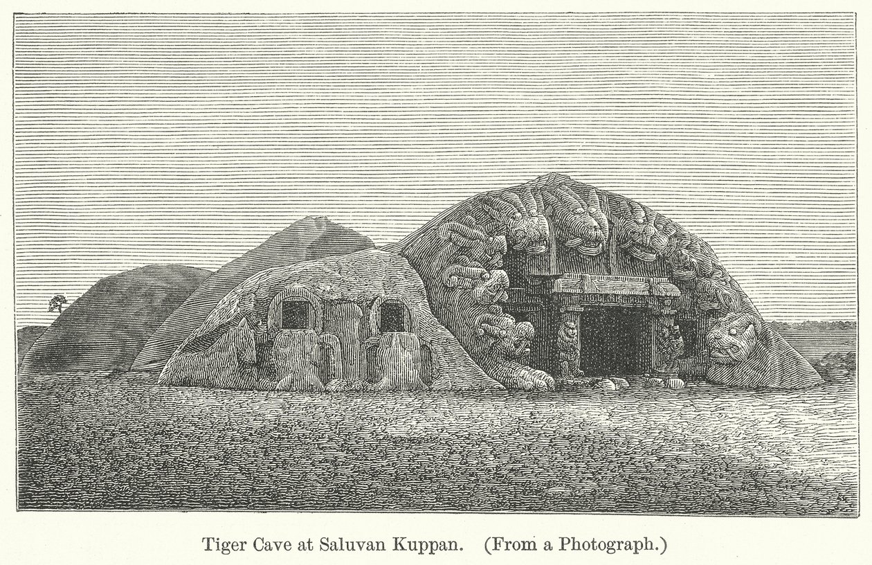 Tigergrotte bei Saluvan Kuppan (Gravur) von English School
