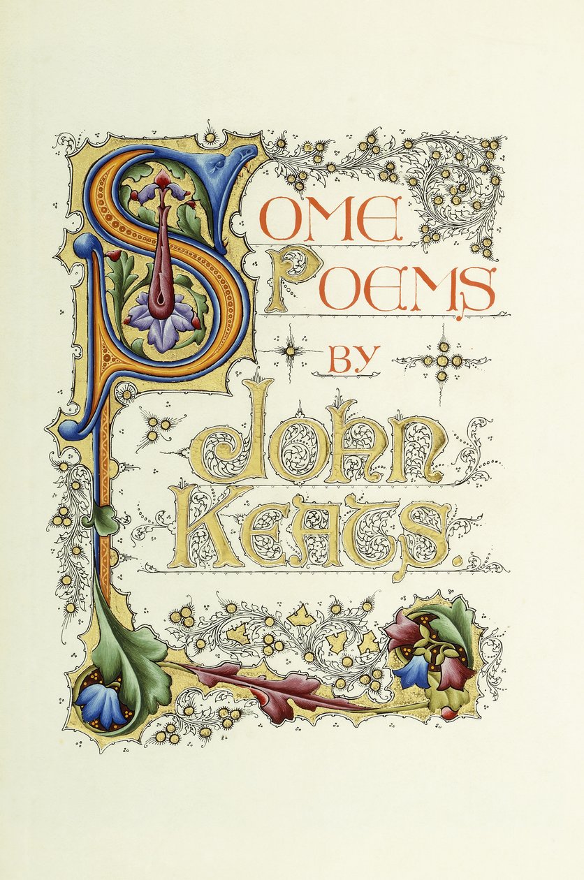 Titelseite, Titel und Autor, mit großer historisierter und illuminierter Initiale "S", 1912-1914 von English School