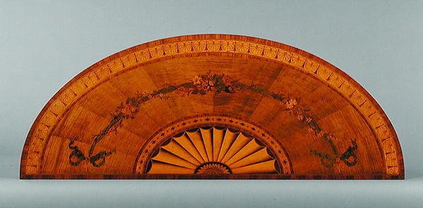 Oberseite eines Demi-Lune-Tisches, ca. 1775 (Intarsien aus Harewood und Satinwood) von English School