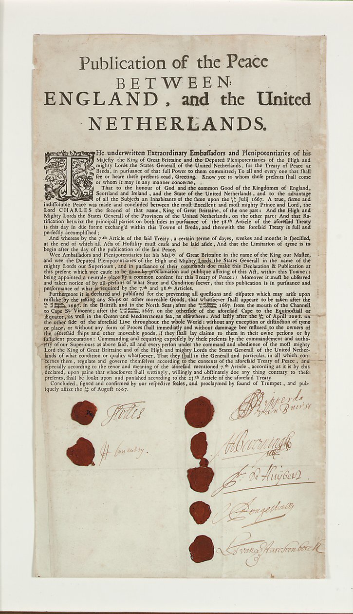 Vertrag von Breda, 1667 von English School