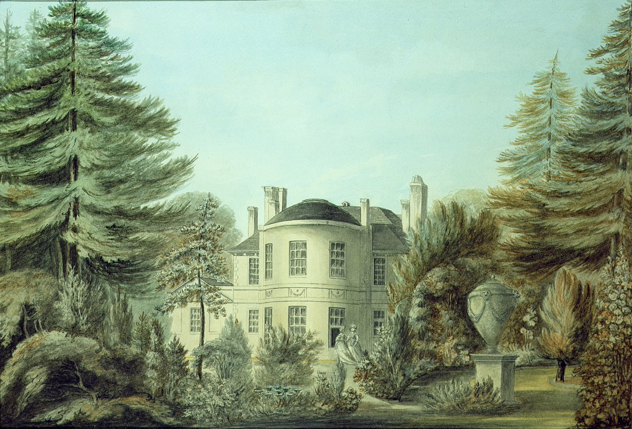 Ansicht einer Villa aus dem 18. Jahrhundert, ca. 1790 von English School