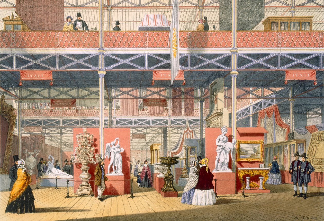 Ansicht der Italien-Sektion der Großen Ausstellung von 1851, aus Dickinsons Comprehensive Pictures von English School