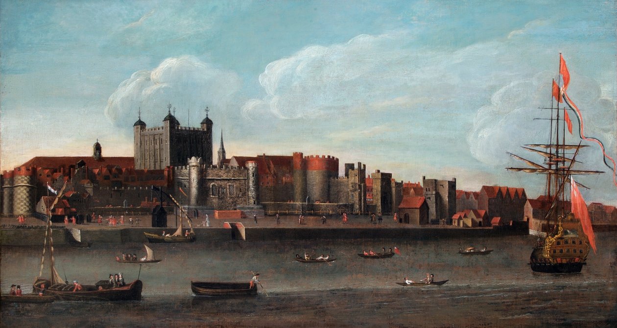 Ansicht des Turms, ca. 1700 von English School