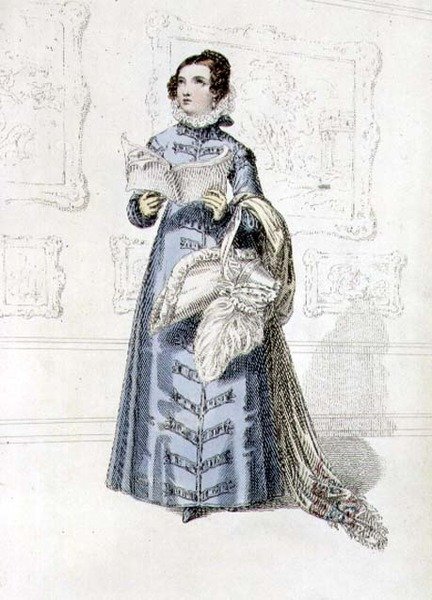 Spazierkleid, Modeplatte aus Ackermann