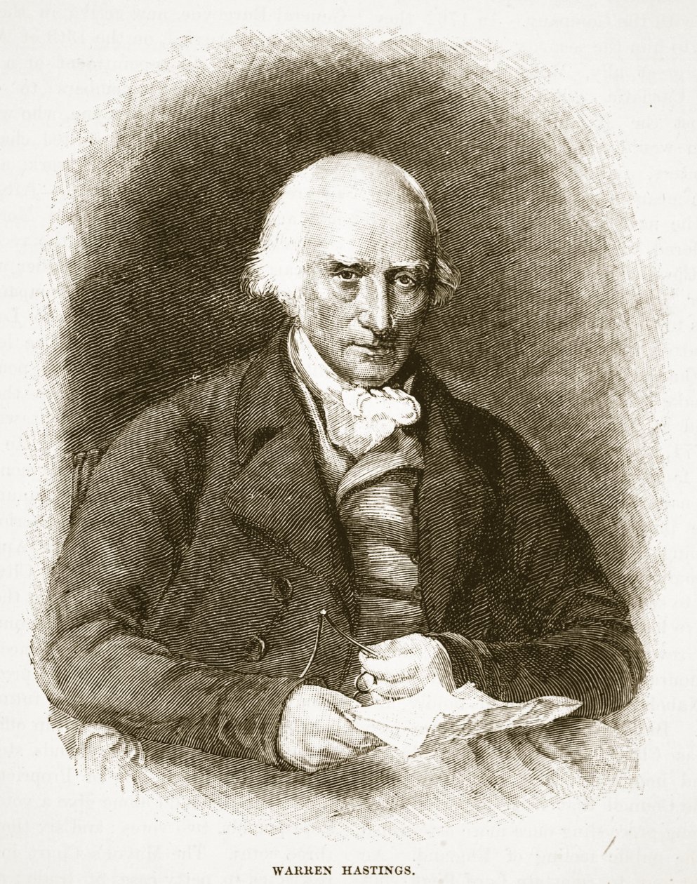 Warren Hastings, Illustration aus Cassells Illustrierter Geschichte Englands von English School
