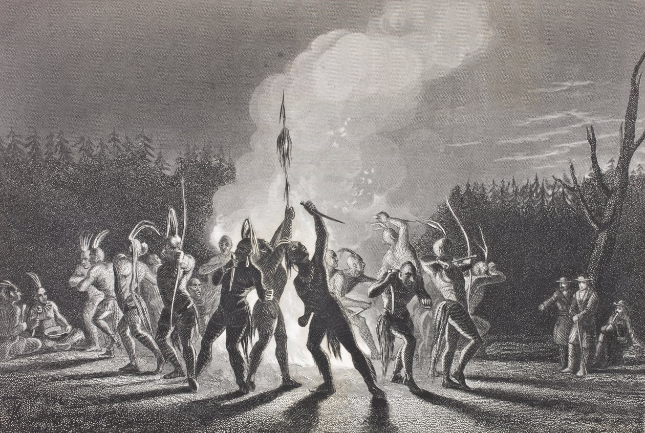 Washington und Fairfax bei einem Indianertanz, 1748, aus 