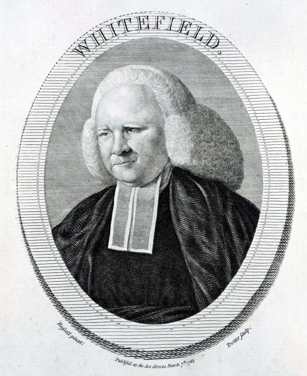 Whitefield, graviert von Trotter nach Russell, 1783 von English School